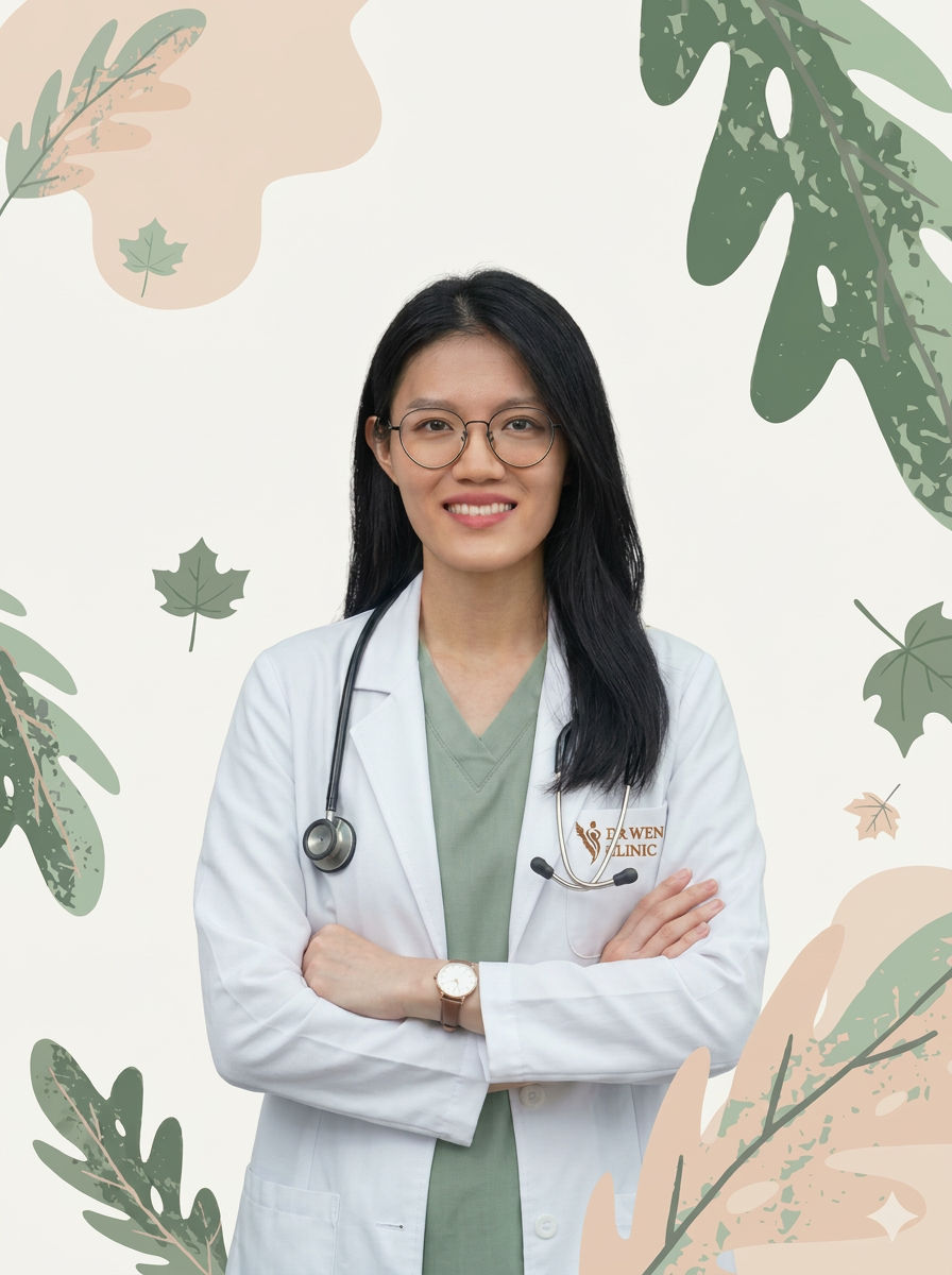 Portrait of Dr Tan Cui-Cui, clinic doctor at Dr Wen Clinic